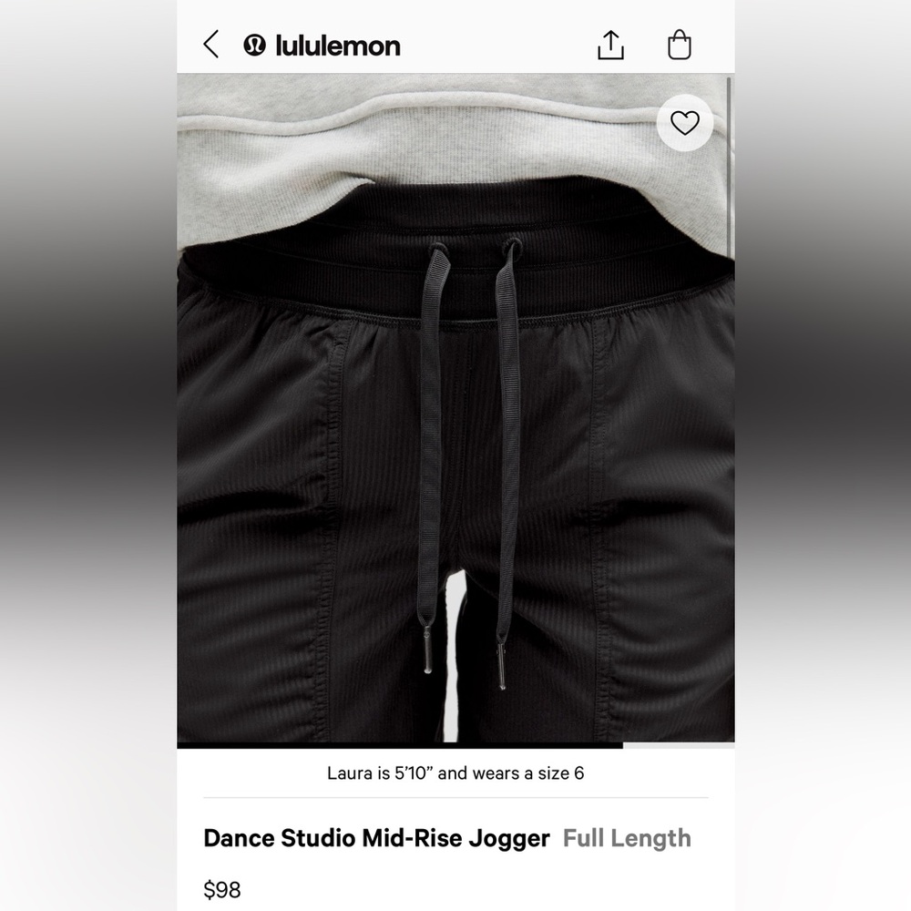 Women’s Lululemon Joggers 28”